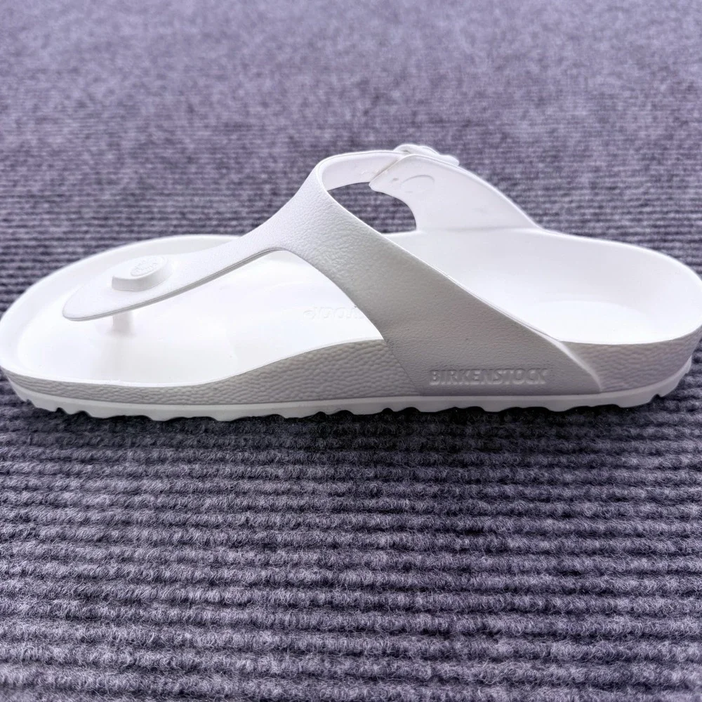 Birkenstock Gizeh EVA Thong Sandal Unisex Womens 9 Mens 7 Solid White New In Box